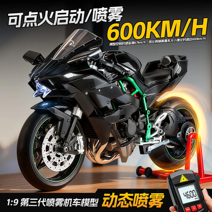 Kawasaki Motorcycle Alloy Model with Sound & Light
